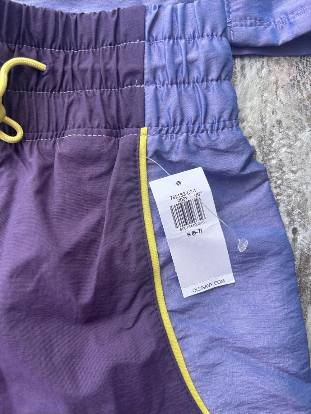 Old Navy Lavender & Deep Purple 2pc Shorts/Jkt Active Set with Yellow Trim
